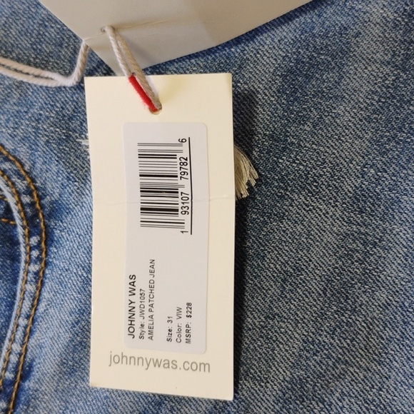 Johnny Was Amelia Patched Jean Size 31 - Picture 3 of 8